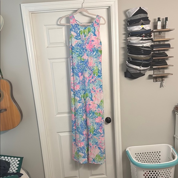 Lilly Pulitzer Marcella Maxi Dress in Fished My Wish - Picture 1 of 5